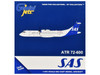 ATR 72-600 Commercial Aircraft Scandinavian Airlines SE-MKD White with Blue Tail 1/400 Diecast Model GeminiJets GJSAS2368