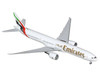 Boeing 777-300ER Commercial Aircraft Emirates Airlines A6-EQH White with Striped Tail 1/400 Diecast Model GeminiJets GJUAE2318