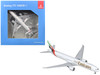 Boeing 777-300ER Commercial Aircraft with Flaps Down Emirates Airlines A6-EQH White with Striped Tail 1/400 Diecast Model GeminiJets GJUAE2318F