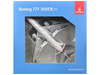 Boeing 777-300ER Commercial Aircraft with Flaps Down Emirates Airlines A6-EQH White with Striped Tail 1/400 Diecast Model GeminiJets GJUAE2318F