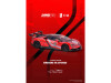 2025 Yangwang U9 Xtreme Test Car #02 Red Metallic with White Stripes and Carbon Top World Fastest EV Supercar 1/64 Diecast Model Car Inno Models IN64-YNU9-NURB