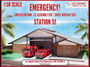 Los Angeles County Fire Department Fire Station 51 Diorama EZ Assembly Kit Emergency! Series 1/50 Model Iconic Replicas 50-0520