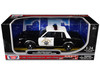 1986 Dodge Diplomat Police Car California Highway Patrol Black and White Law Enforcement and Public Service Series 1/24 Diecast Model Motormax 76466CHP