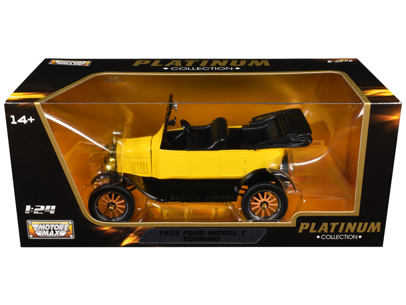 1925 Ford Model T Touring Yellow Platinum Collection Series 1/24 Diecast Model Motormax 79328y
