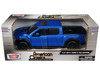2017 Ford F-150 Raptor Pickup Truck Medium Blue Metallic 1/24-1/27 Diecast Model Car Motormax 79344lbl