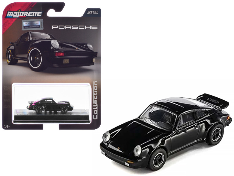 1975 Porsche 930 Turbo Black Collection Series 1/64 Diecast Model Car Majorette MJ8505001021