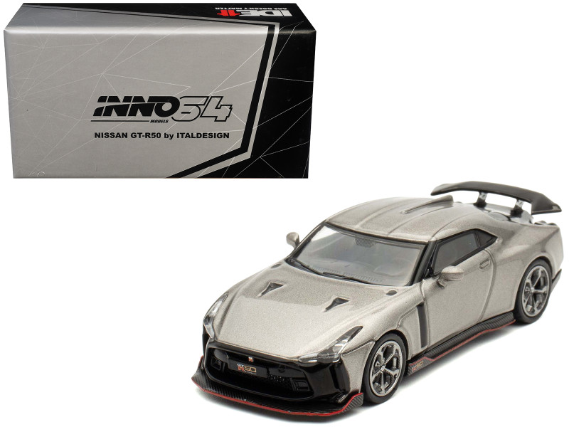 Nissan GT-R50 By ItalDesign Gray Metallic Indonesia Diecast Expo 2024 Exclusive Edition 1/64 Diecast Model Car Inno Models IN64-R50-IDE11