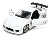 1993 Mazda RX-7 HKS White The Fast and the Furious 2001 Movie 25 Years of Fast & Furious Series 1/32 Diecast Model Car Jada 32588