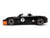 Porsche Carrera GT Convertible #7 Gulf Oil Black with Orange Graphics Hyper-Spec Series 1/24 Diecast Model Car Jada 36487