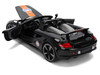 Porsche Carrera GT Convertible #7 Gulf Oil Black with Orange Graphics Hyper-Spec Series 1/24 Diecast Model Car Jada 36487