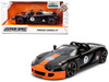 Porsche Carrera GT Convertible #7 Gulf Oil Black with Orange Graphics Hyper-Spec Series 1/24 Diecast Model Car Jada 36487