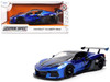 Chevrolet Corvette C8 Liberty Walk Candy Blue and Black Hyper-Spec Series 1/24 Diecast Model Car Jada 36496