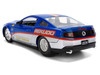 2010 Ford Mustang GT Rekudo Blue Metallic with Red and Silver Stripes Bigtime Muscle Series 1/24 Diecast Model Car Jada 36609