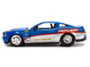 2010 Ford Mustang GT Rekudo Blue Metallic with Red and Silver Stripes Bigtime Muscle Series 1/24 Diecast Model Car Jada 36609