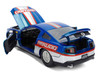 2010 Ford Mustang GT Rekudo Blue Metallic with Red and Silver Stripes Bigtime Muscle Series 1/24 Diecast Model Car Jada 36609