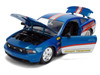 2010 Ford Mustang GT Rekudo Blue Metallic with Red and Silver Stripes Bigtime Muscle Series 1/24 Diecast Model Car Jada 36609