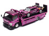 Nissan Pandem Fuso-300 Flatbed Truck RHD Right Hand Drive Purple Chrome and Lotus Pandem Elise Purple Chrome with Graphics 2 Car Box Set Hobby Expo China 2026 1/64 Diecast Model Car Pop Race PR640481-0485