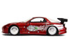 Dom's Mazda RX-7 Candy Red with Graphics The Fast and the Furious 2001 Movie 25 Years of Fast & Furious Series 1/32 Diecast Model Car Jada 35400-25TH