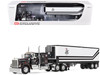 Kenworth W900A with 60 Flat Top Sleeper and 40' Vintage Trailer with Reefer Dick Simon Trucking Black with Graphics 1/64 Diecast Model DCP/First Gear 60-2272