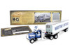 Mack Super-Liner with 36 Vintage Sleeper and 40' Vintage Trailer with Reefer Maritime-Ontario Blue with White Stripes Legacy Series #4 1/64 Diecast Model DCP/First Gear 69-2273