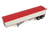 Kenworth W900L Truck Tractor with Sleeper Cab Red and Covered Grain Trailer White with Red Tarp Combo Set 1/87 (HO) Plastic Model Car HO Logistics HL-90008-468