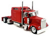 Kenworth W900L Truck Tractor with Sleeper Cab Red and Covered Grain Trailer White with Red Tarp Combo Set 1/87 (HO) Plastic Model Car HO Logistics HL-90008-468