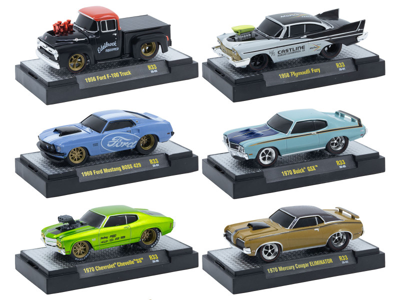Ground Pounders 6 Cars Set Release 33 IN DISPLAY CASES Limited Edition 1/64 Diecast Model Cars M2 Machines 82161-33
