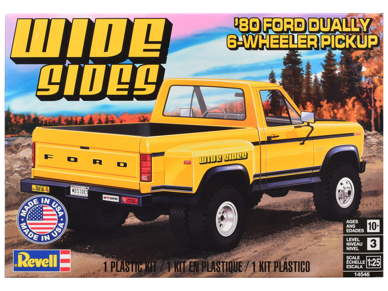 Level 3 Model Kit 1980 Ford F-150 Dually Pickup Truck 1/25 Scale Model by Revell 14546
