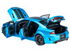 Dodge Charger SRT Hellcat Redeye B5 Blue Metallic with Carbon Stripes 1/18 Car Model Autoart 71753
