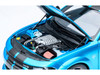 Dodge Charger SRT Hellcat Redeye B5 Blue Metallic with Carbon Stripes 1/18 Car Model Autoart 71753