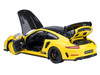 Porsche 911 (991.2) GT3 RS Weissach Racing Yellow with Carbon Hood and Top 1/18 Model Car Autoart 78178