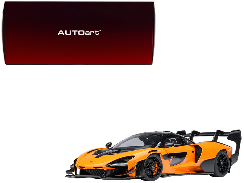 McLaren Senna GTR Orange with Black Top 1/18 Model Car Autoart 81956
