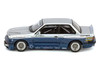 Pandem E30 M3 Silver Metallic and Dark Blue 1/64 Diecast Model Car Inno Models IN64-E30P-SILBLU