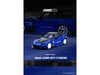 Honda S2000 RHD Right Hand Drive "J's Racing" Blue Metallic with Carbon Hood and Top 1/64 Diecast Model Car Inno Models IN64-S2000JS-BLUE