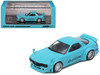 Mazda RX-7 (FD3S) RHD Right Hand Drive Pandem Rocket Bunny Light Blue 1/64 Diecast Model Car Inno Models IN64-RX7FDP-TIFBLU