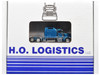 Kenworth W900L Truck Tractor with Sleeper Cab Blue Metallic and Pneumatic Tank Trailer Combo Set 1/87 (HO) Plastic Model Car HO Logistics HL-90006-001