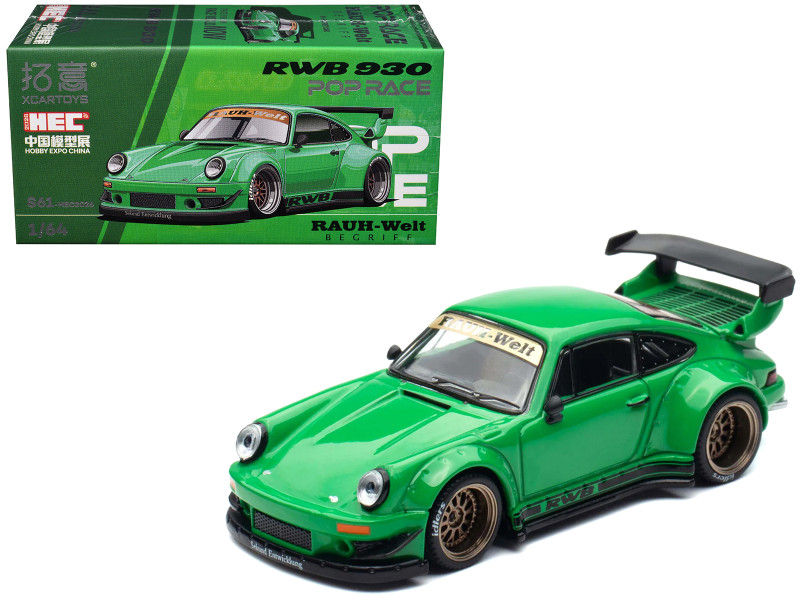 RWB 930 Green Hobby Expo China 2026 1/64 Diecast Model Car Pop Race PR64-S61