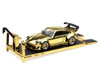 Nissan Pandem Fuso-300 Flatbed Truck RHD Right Hand Drive Gold Chrome and RWB 930 Gold Chrome with Graphics 2 Car Box Set Hobby Expo China 2026 1/64 Diecast Model Car Pop Race PR640477-0489