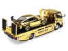 Nissan Pandem Fuso-300 Flatbed Truck RHD Right Hand Drive Gold Chrome and RWB 930 Gold Chrome with Graphics 2 Car Box Set Hobby Expo China 2026 1/64 Diecast Model Car Pop Race PR640477-0489