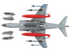British Aerospace AV-8B Harrier II Plus Aircraft 164569 VMA-223 Bulldogs MCAS Cherry Point 2025 United States Marine Corps Air Power Series 1/72 Diecast Model Hobby Master HA2634