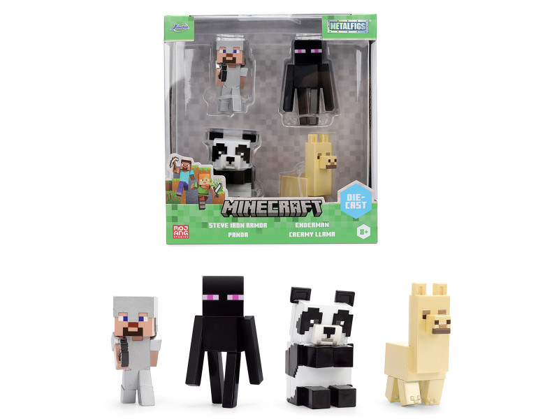 Set of 4 Diecast Figures Minecraft Video Game Wave 6 Metalfigs Series Diecast Models Jada 37435