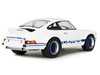 1973 Porsche 911 RSR Carrera White with Blue Stripes 1/18 Diecast Model Car Solido S1801119