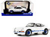 1973 Porsche 911 RSR Carrera White with Blue Stripes 1/18 Diecast Model Car Solido S1801119