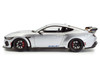 2024 Ford Shelby Mustang Super Snake Gray Metallic with Blue Stripes 1/18 Diecast Model Car Solido S1813803