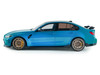 2024 BMW M3 Competition Daytona Beach Blue with Carbon Top 1/18 Diecast Model Car Solido S1814303