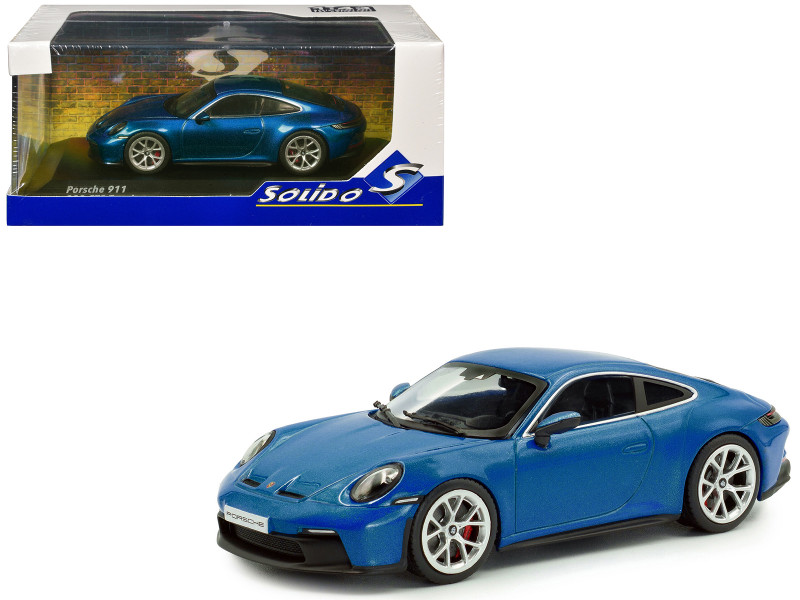 2023 Porsche 911 (992) GT3 Touring South Sea Blue Metallic 1/43 Diecast Model Car Solido S4316504