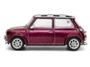 1997 Mini Cooper Sport Purple Metallic with White Stripes and Checkered Top 1/43 Diecast Model Car Solido S4316604