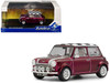1997 Mini Cooper Sport Purple Metallic with White Stripes and Checkered Top 1/43 Diecast Model Car Solido S4316604
