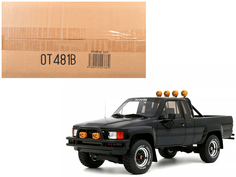 1985 Toyota Hilux SR5 Pickup Truck Black Limited Edition to 3000 pieces Worldwide 1/18 Model Car Otto Mobile OT481B