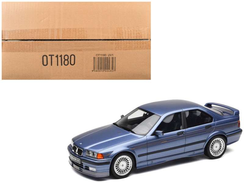 1992 BMW Alpina B6 2.8 Alpina Blue Metallic Limited Edition to 2500 pieces Worldwide 1/18 Model Car Otto Mobile OT1180